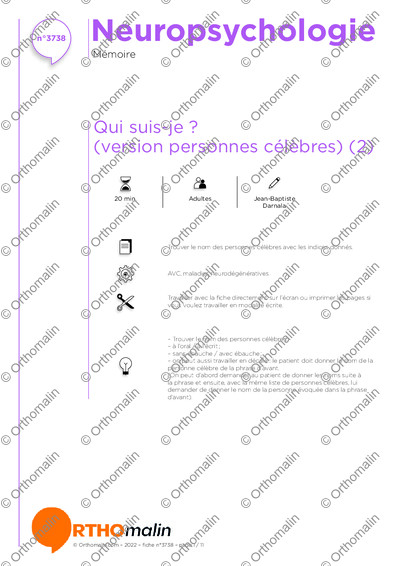Page 1 de la fiche