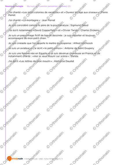 Page 11 de la fiche