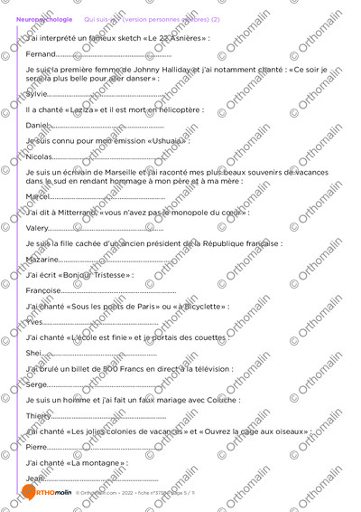 Page 5 de la fiche