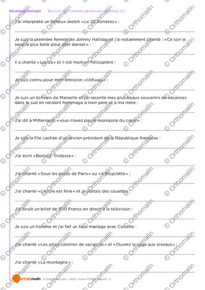 Page 8 de la fiche