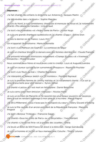 Page 10 de la fiche