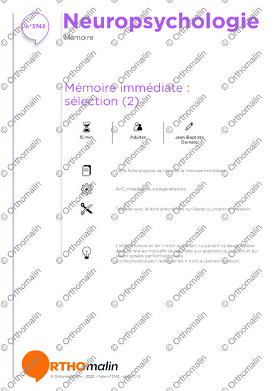 Page 1 de la fiche