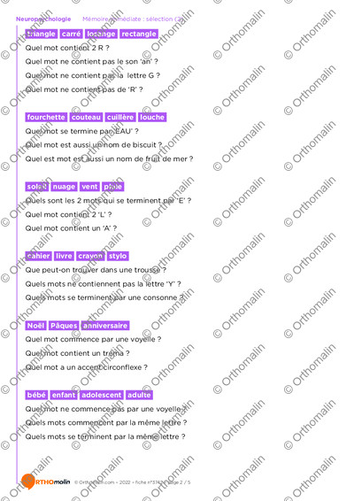 Page 2 de la fiche
