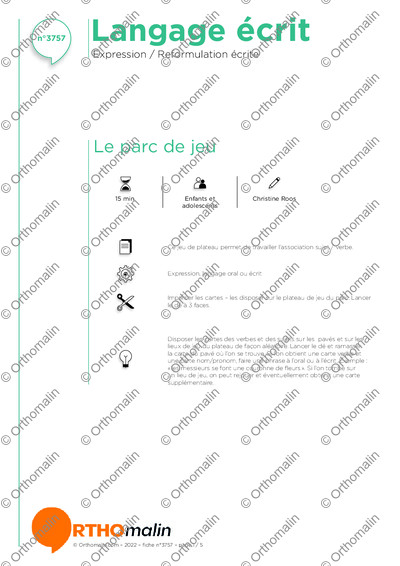 Page 1 de la fiche