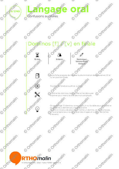 Page 1 de la fiche