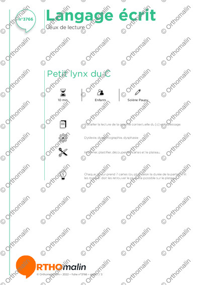 Page 1 de la fiche