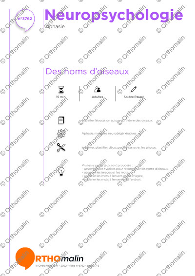 Page 1 de la fiche