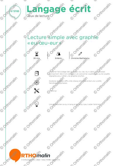 Page 1 de la fiche