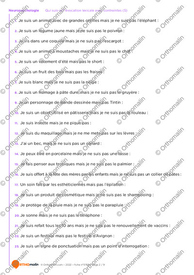 Page 2 de la fiche