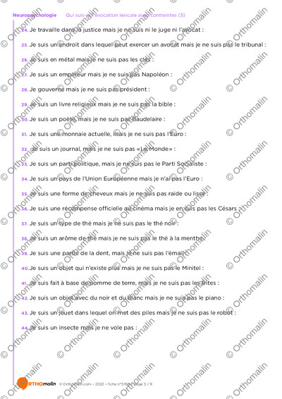 Page 3 de la fiche