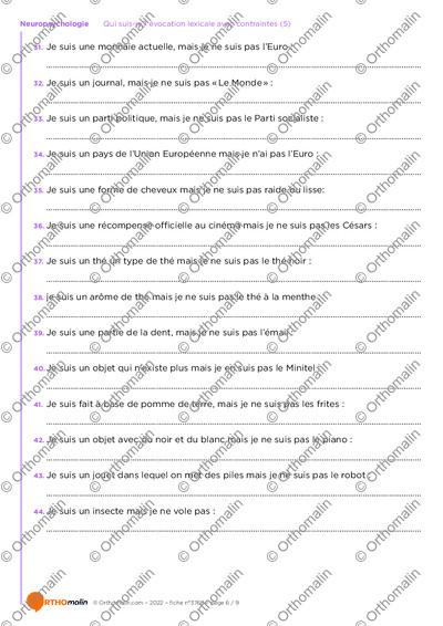 Page 6 de la fiche