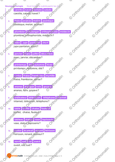 Page 2 de la fiche