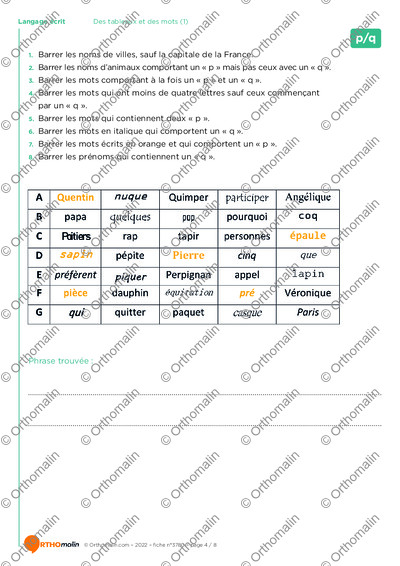 Page 4 de la fiche