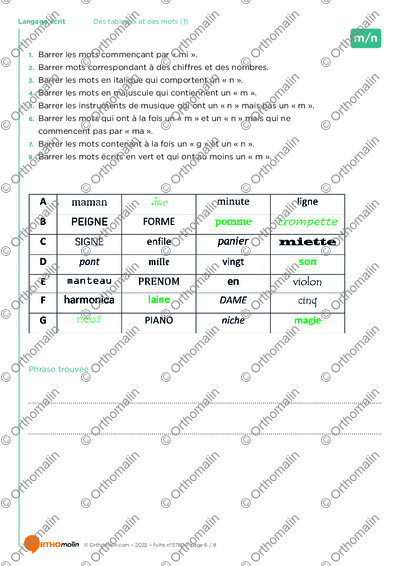 Page 6 de la fiche