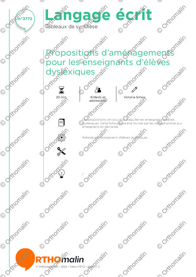 Page 1 de la fiche