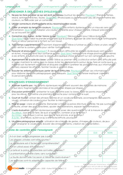 Page 2 de la fiche