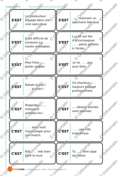 Page 2 de la fiche