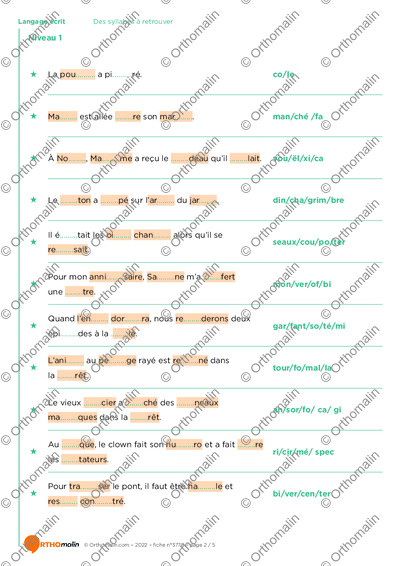 Page 2 de la fiche