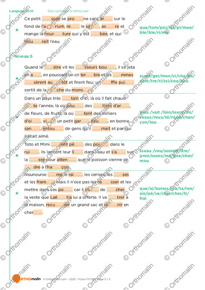 Page 5 de la fiche