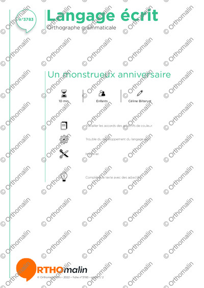 Page 1 de la fiche