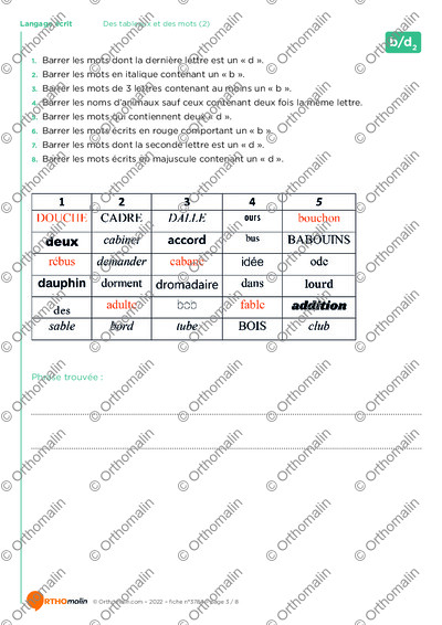 Page 3 de la fiche
