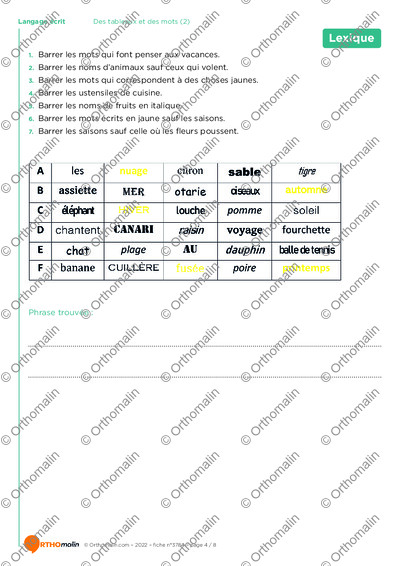 Page 4 de la fiche