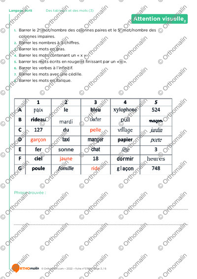 Page 3 de la fiche