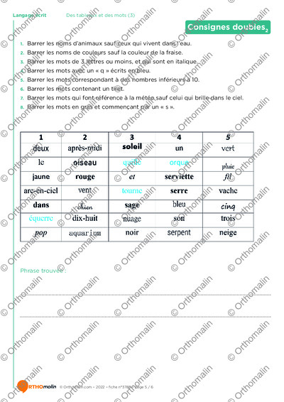 Page 5 de la fiche