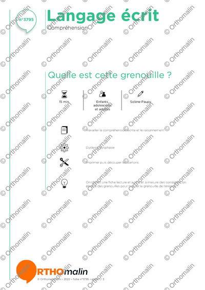 Page 1 de la fiche