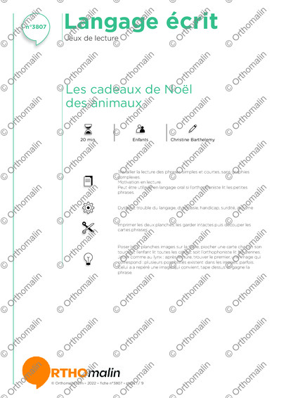 Page 1 de la fiche