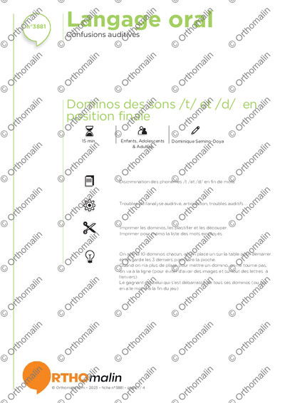 Page 1 de la fiche