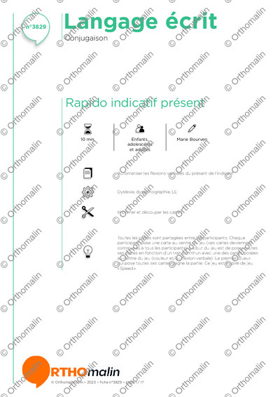 Page 1 de la fiche