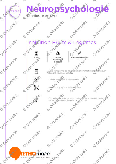 Page 1 de la fiche