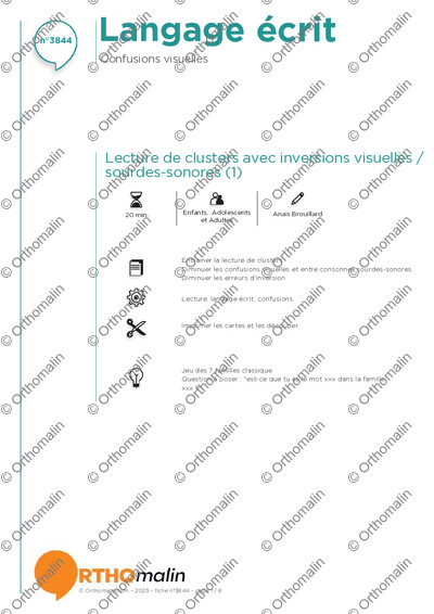 Page 1 de la fiche