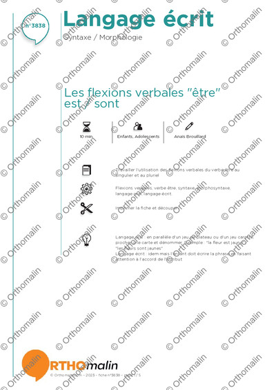 Page 1 de la fiche