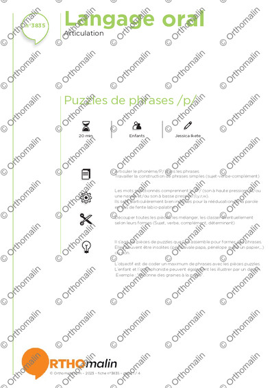 Page 1 de la fiche