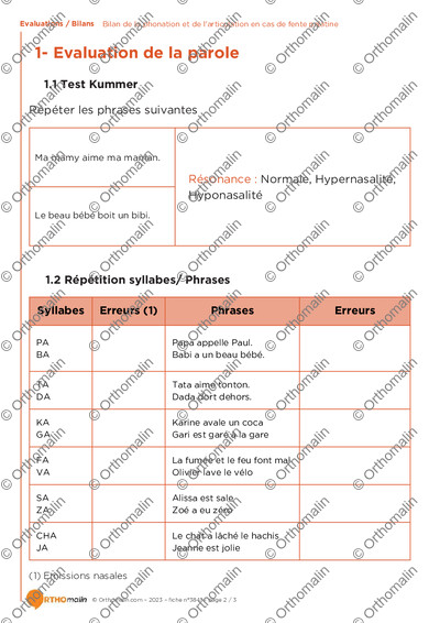 Page 2 de la fiche
