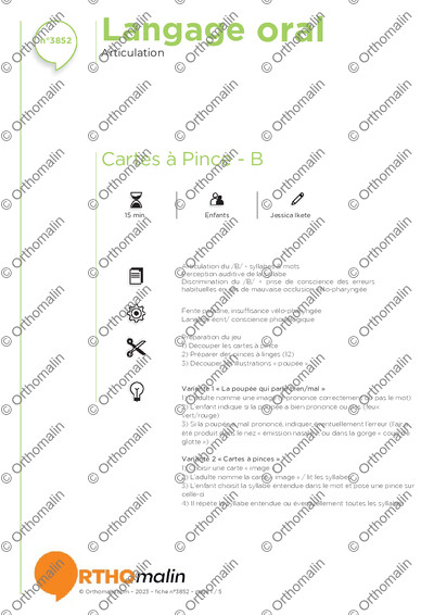 Page 1 de la fiche