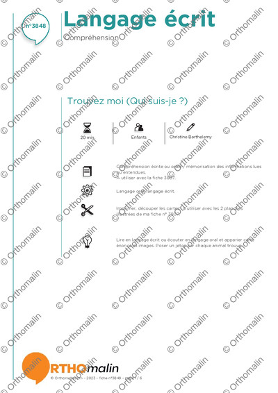 Page 1 de la fiche