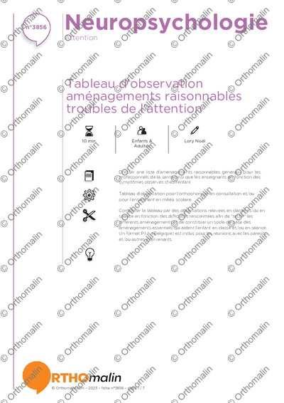 Page 1 de la fiche
