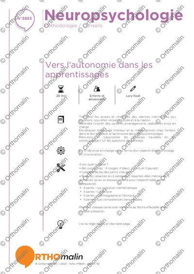 Page 1 de la fiche