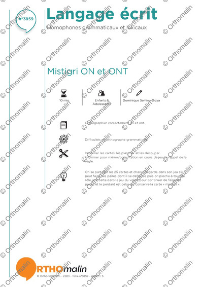 Page 1 de la fiche