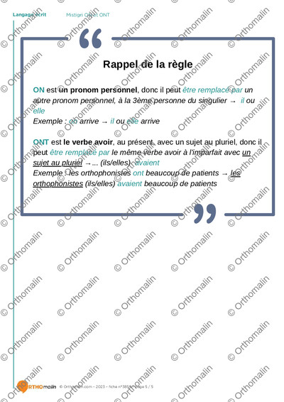 Page 5 de la fiche