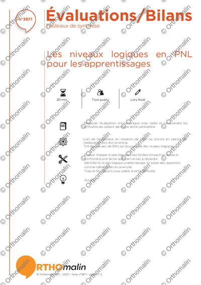 Page 1 de la fiche