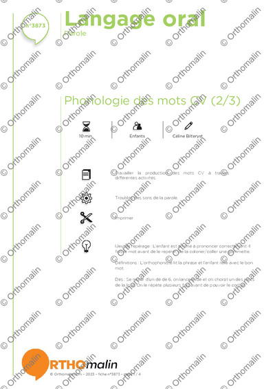 Page 1 de la fiche