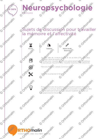 Page 1 de la fiche