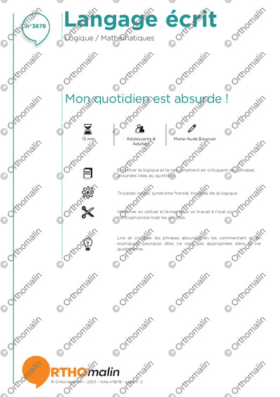 Page 1 de la fiche
