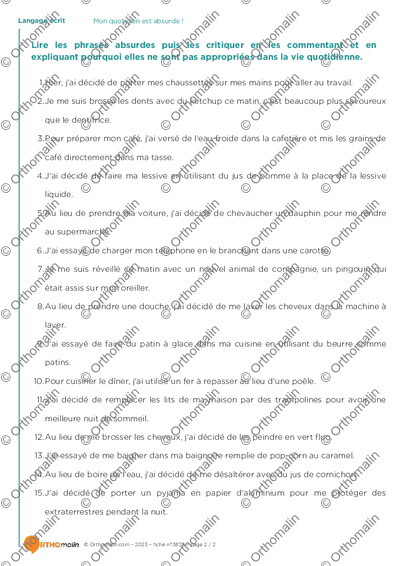Page 2 de la fiche