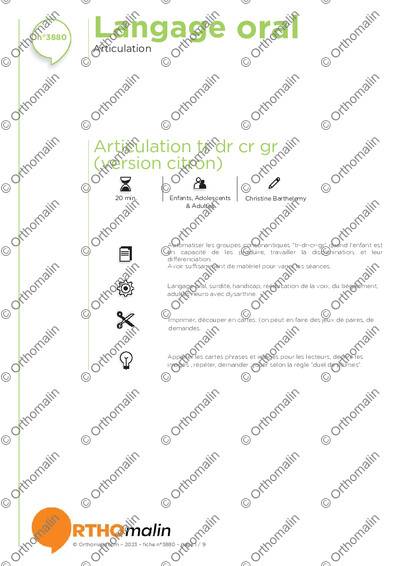 Page 1 de la fiche