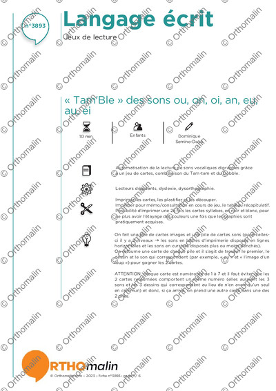 Page 1 de la fiche